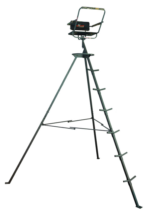 Pursuit Tripod BIG GAME Whitetail Deer Elk Mule Pronghorn Above Hunting Outdoors Padded 360 Degree Rotation 12' Tall Treestand