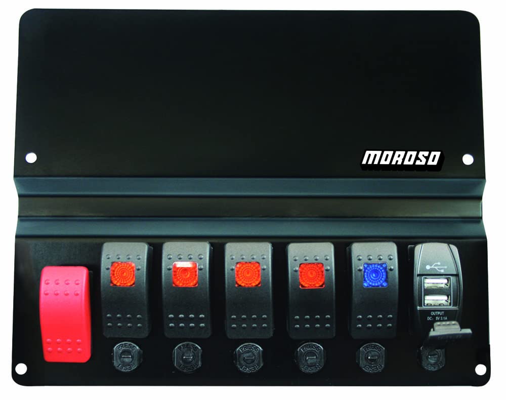 Dash Blockoff Plate Moroso 74311 w/Switches, Fits BMW E46