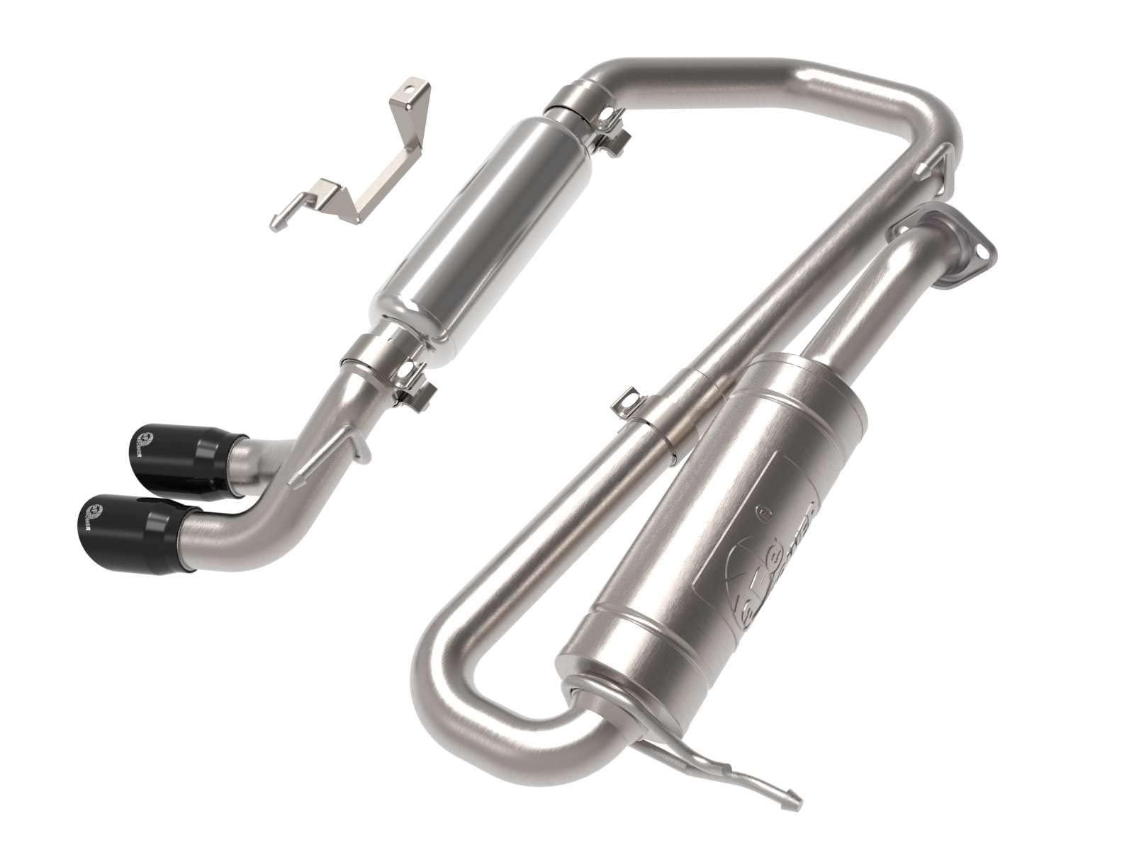 aFe Power 2-1/4 IN 304 Stainless Steel Takeda Cat-Back Exhaust System w/Black Tip Fit Suzuki Jimny 18-22 L4-1.5L 49-37020-B