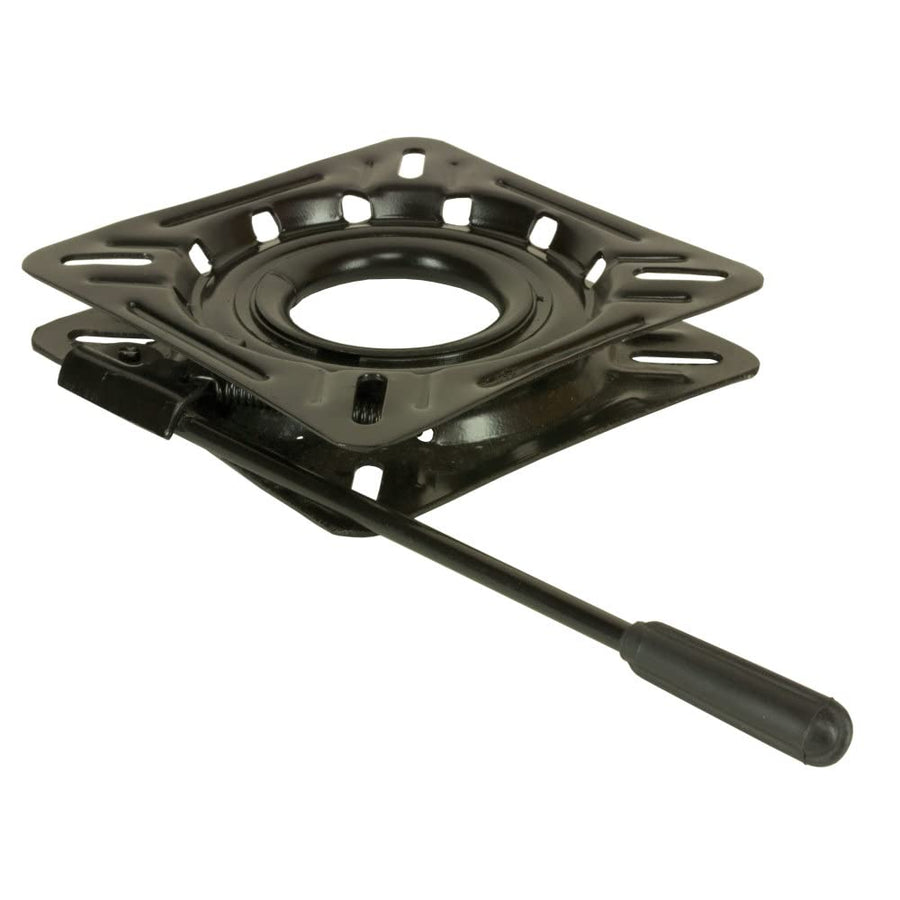 Locking Springfield 1100018 12-Way Seat Swivel - 6.75" Square with 0° Tilt, Black E-Coat