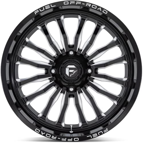 UTV Fuel D821 Arc 24x7 4x156 +13mm Black/Milled Wheel Rim 24" Inch