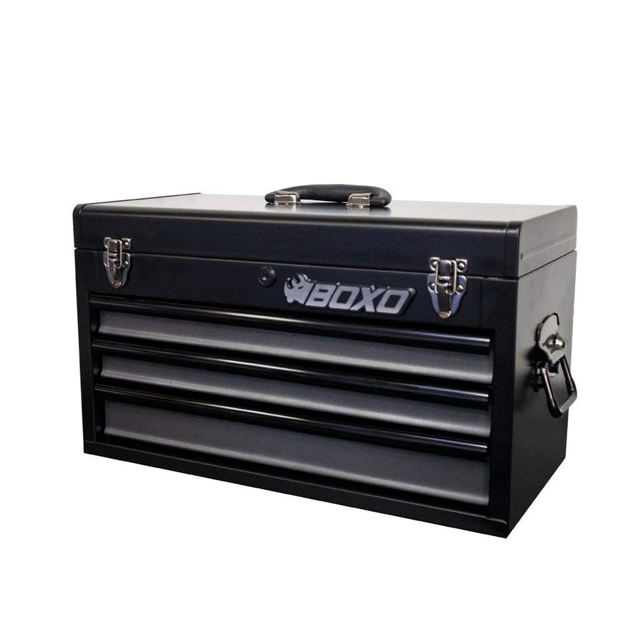 BOXO 3-Drawer Hand Carry Box with 185-Piece Metric and SAE Tool Set,Boxo ECC20301-003R2-BK