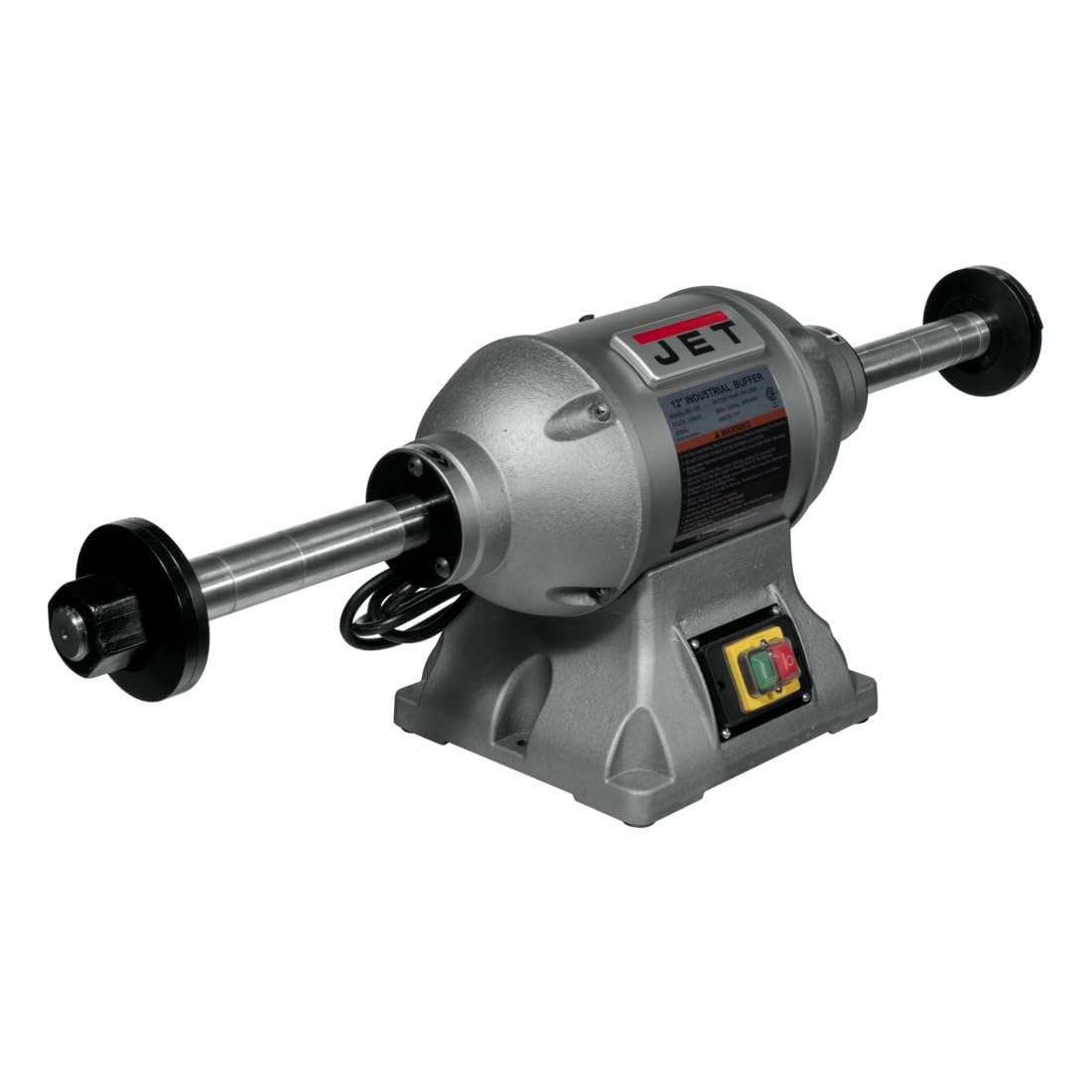 JET 12-Inch Buffer Industrial, 1800 RPM, 2 HP, 230V 1Ph (Model IBG-12SSB)