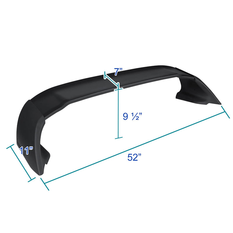 Matte Black ABS Rear Trunk Spoiler Spec-D Tuning For 2006-2011 Honda Civic Sedan Models