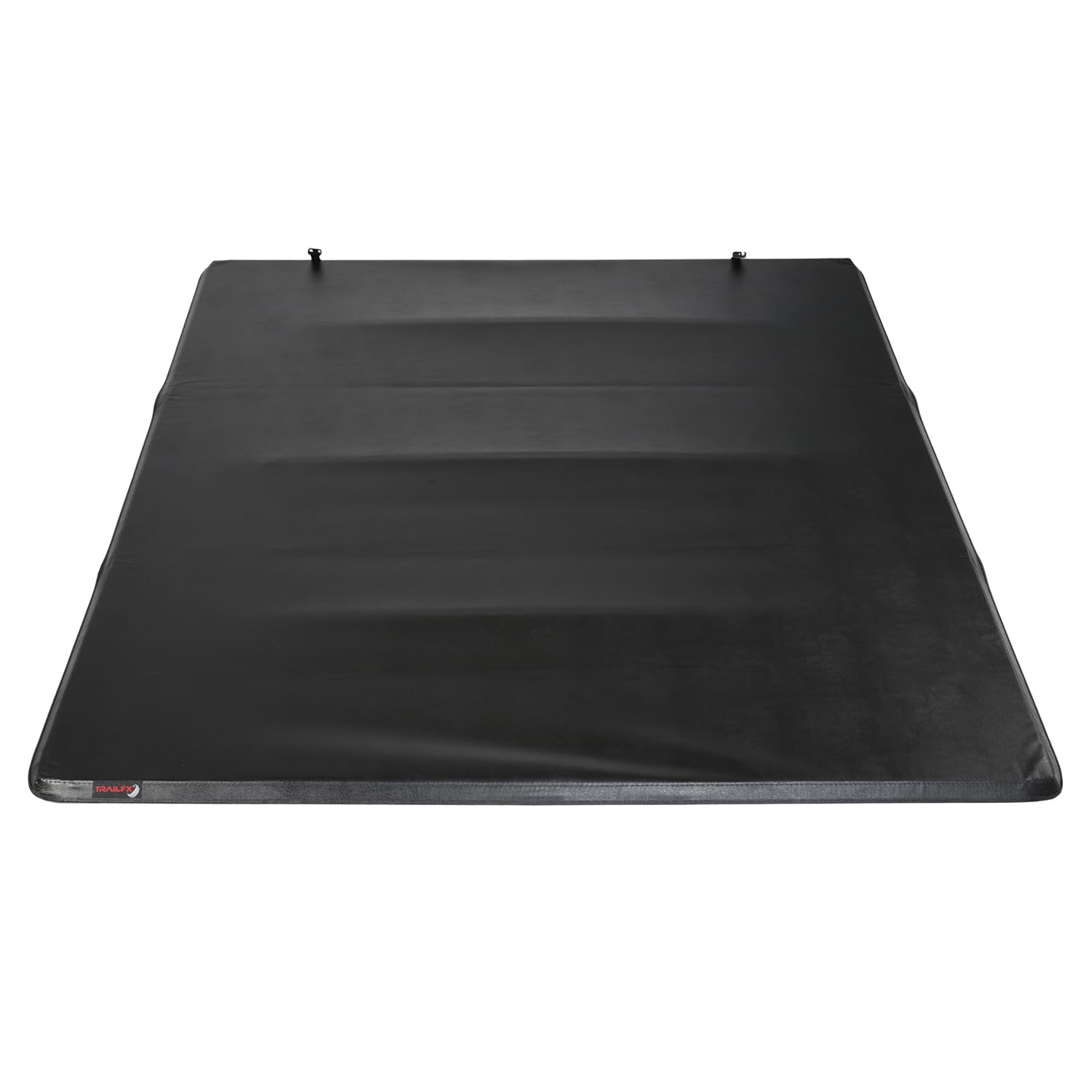 TrailFX Soft Tonneau Tri-Fold Cover Fits 2022-2025 Nissan Frontier Factory Bed Rail Caps Soft Folding Lockable via Tailgate Handle Lock Black Vinyl with Aluminum Rails Clamp-On Installation