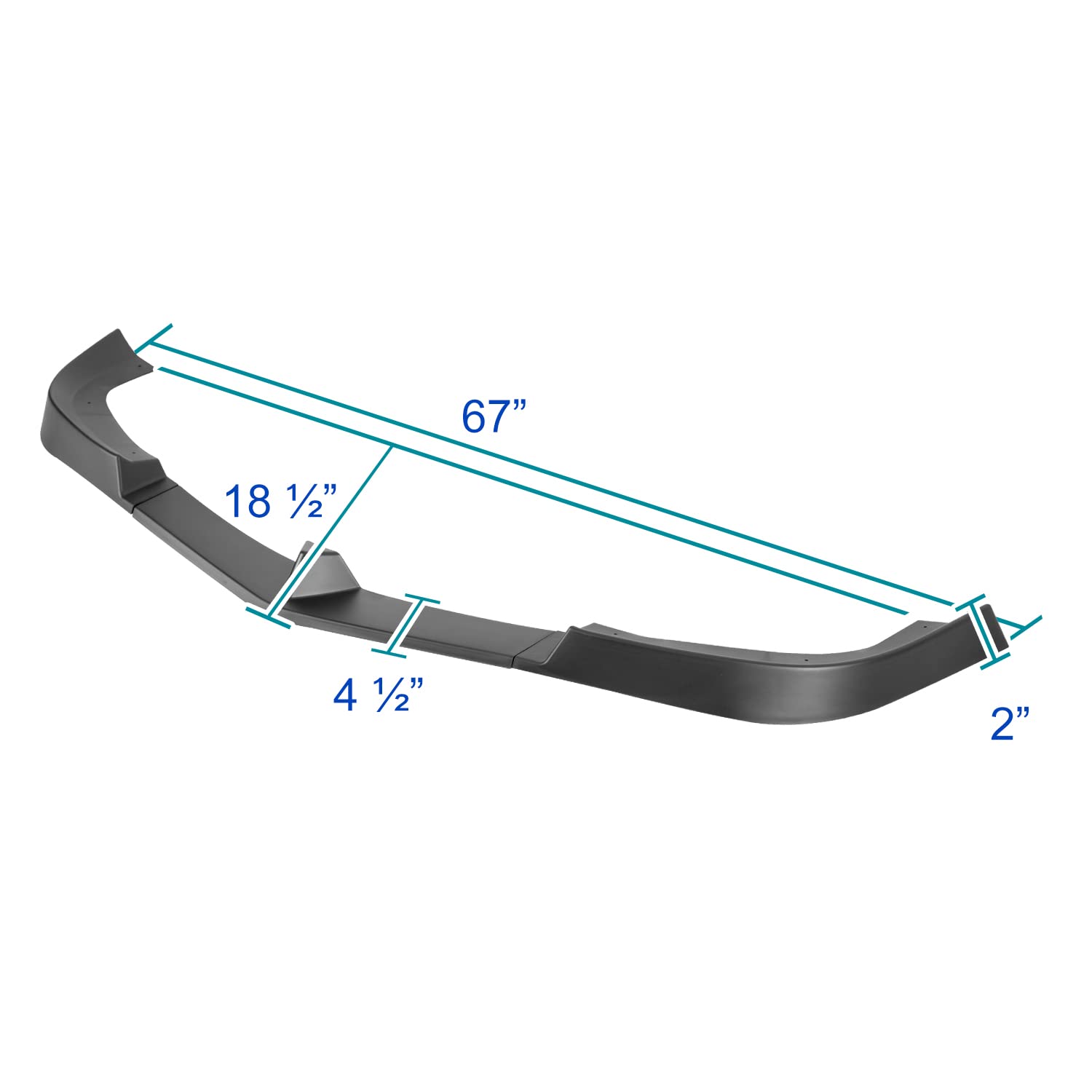 Matte Black Spec-D Tuning Front Bumper Lip Splitter Spoiler 3PC Compatible with 2012-2014 Mercedes Benz W204