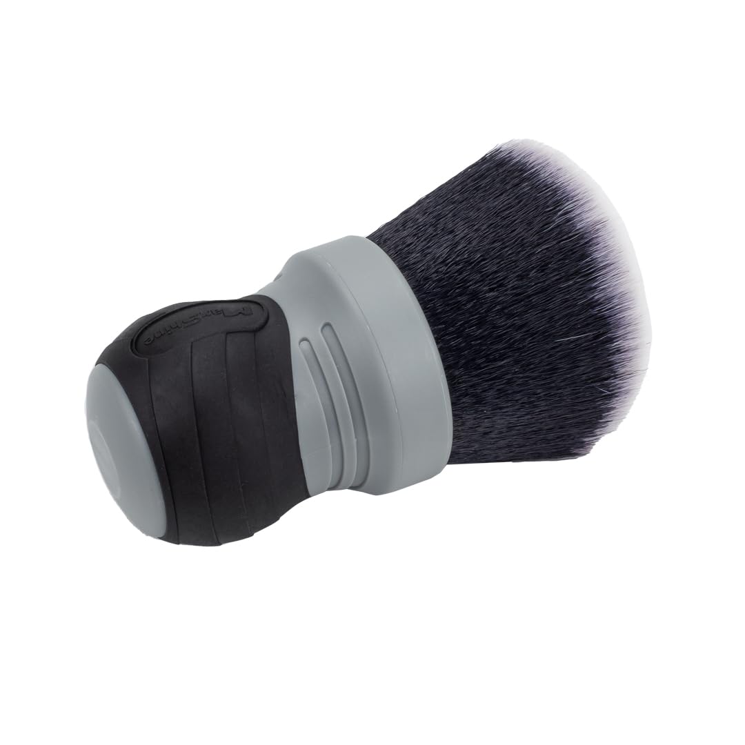 Maxshine Ultra Soft Universal Gray Large Bristle Brush with Storage Rack – Curved Grip & Ultra Soft Bristles – Ideal for Dashboard, Displays, Air Vents – Premium Interior Detailing Brush