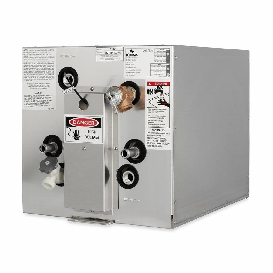 6 Gal Camco Wh, 240v (l1&n Wiring) Front Heat Exch,fr/back Mount