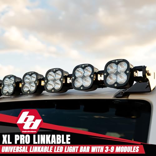 7XL Pro LED Baja Designs Linkable Light Bar Kit with Links, Rock Guards - Universal Fit, 45.34" Width (7 XL Pro LED)