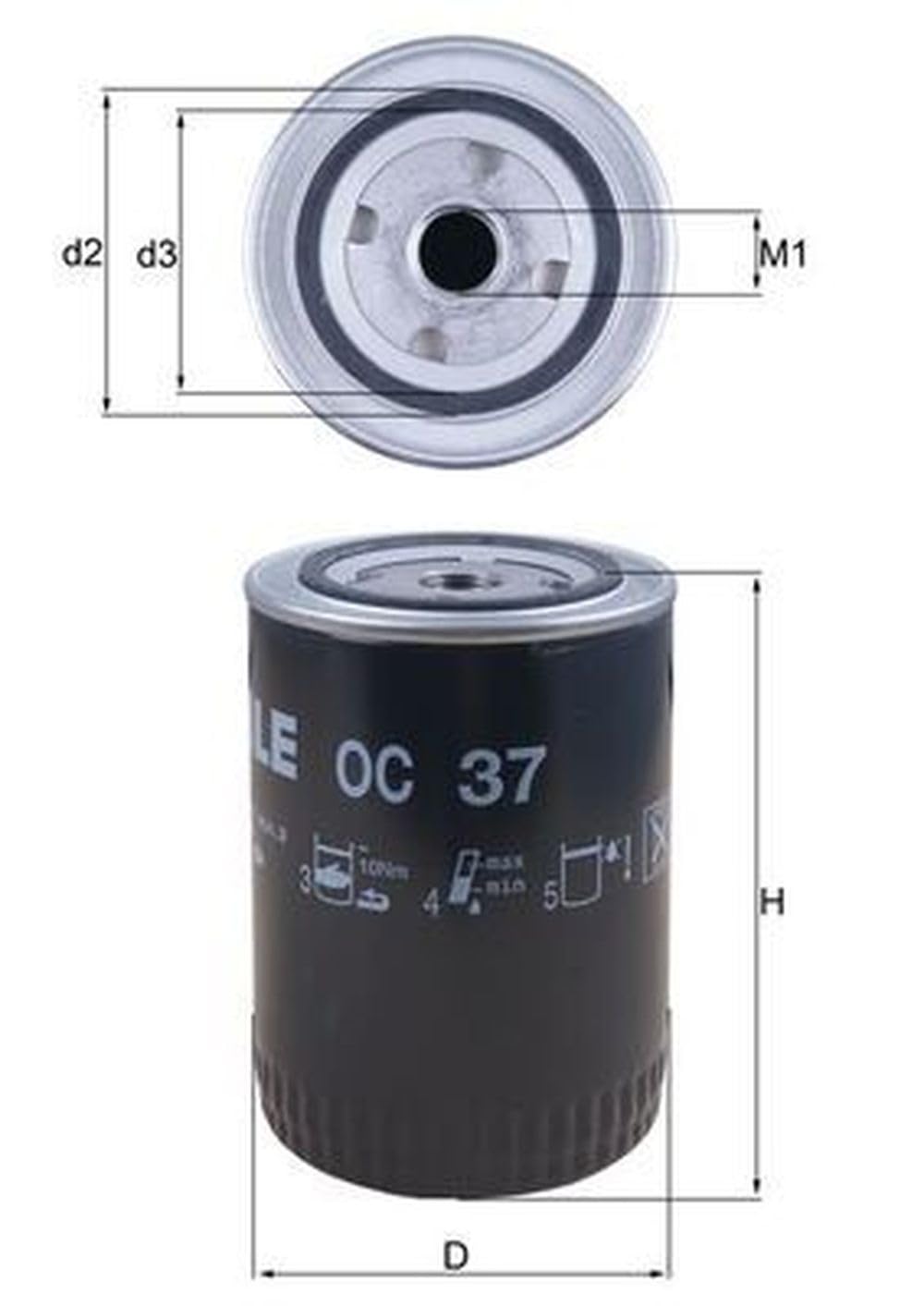 Oil Filter MAHLE OC 37