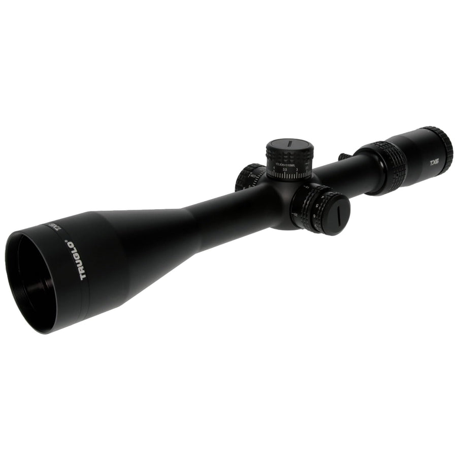 TX6 TRUGLO FFP Tactical Hunting Shooting Durable Waterproof Fogproof Shock Resistant One-Piece 30mm Aluminum Tube Illuminated MRAD Mil-Dot Reticle Riflescope | 3" Sunshade Included | 4-24 x 50mm