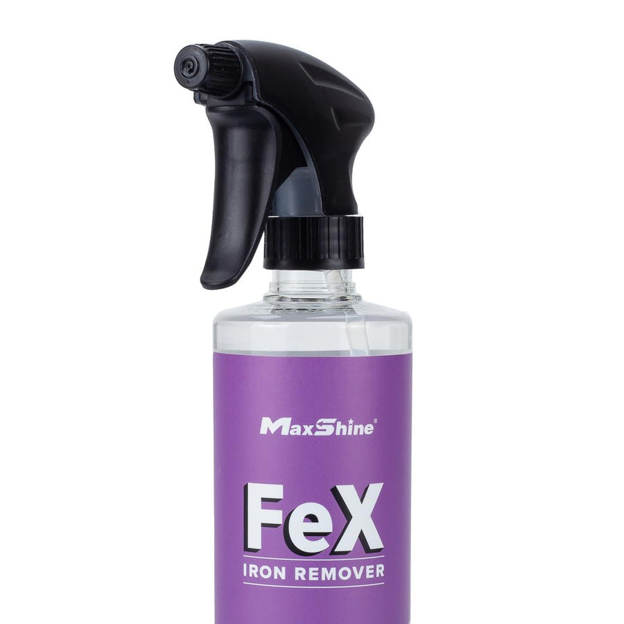 Maxshine Iron Remover & Wheel Cleaner FEX, 16oz, Unscented Liquid | Contaminant Removal, Safe for Paint, Wheels, Chrome | Visible Action for Automotive Detailing