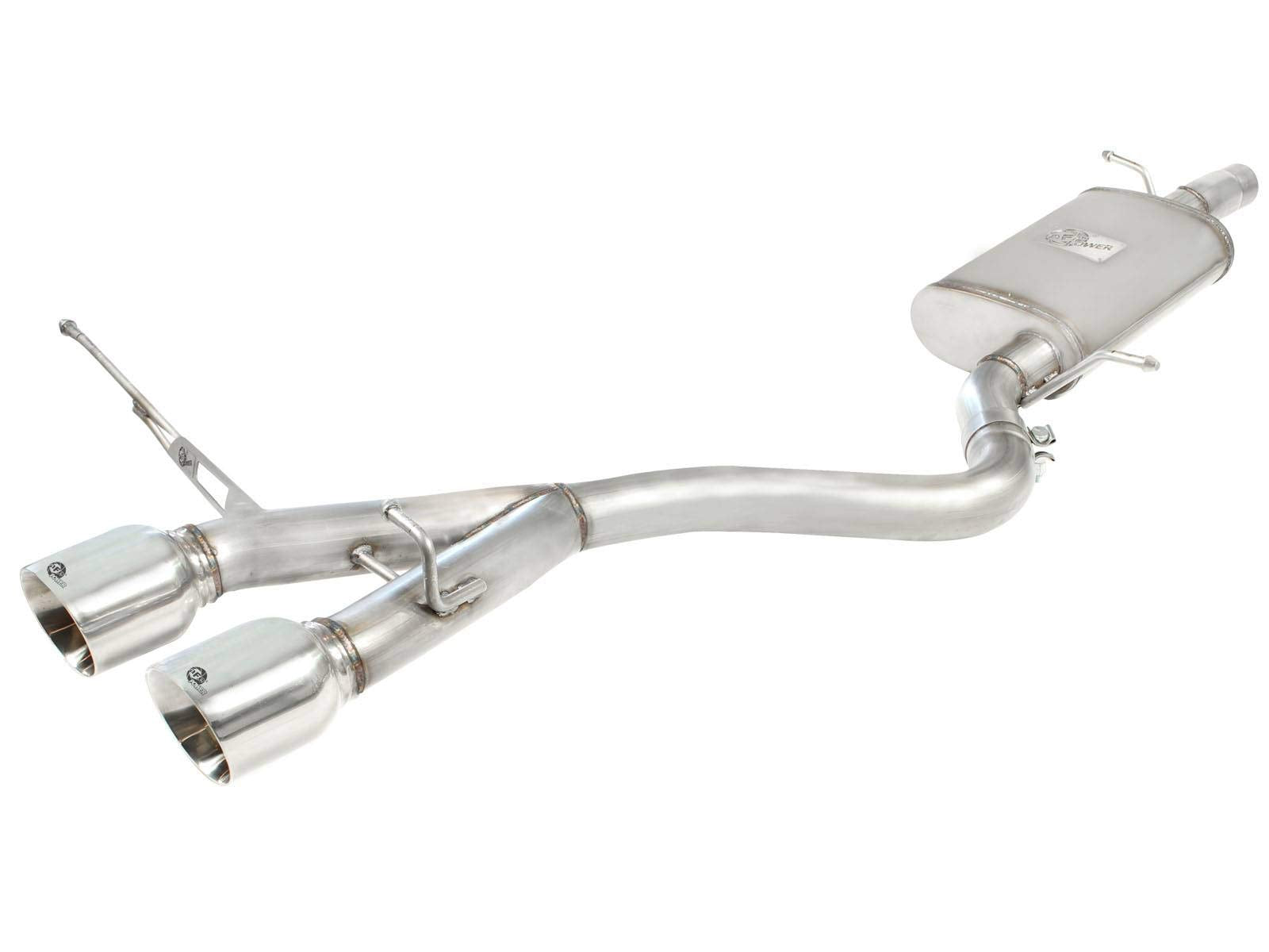 304 Stainless Steel aFe (49-36408-P) Cat-Back Exhaust System with Polished Tip for Volkswagen Golf R32