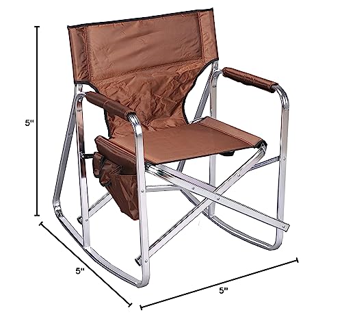 Camping Stylish SL1205BROWN Rocking Full Back Folding Director's Chair