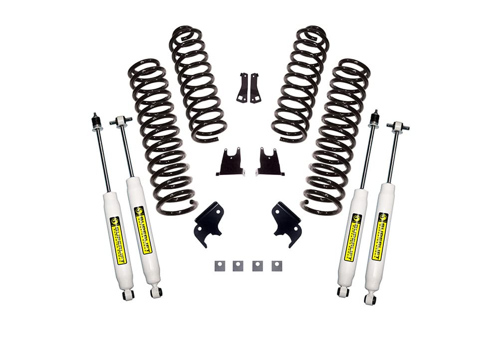 SUPERLIFT RealTruck SUSPENSION 2.5" Lift Kit for Jeep Wrangler JK | Complete Lift Kit with Front & Rear Shadow Series Shocks | K932 | Fits 2007-2018 Jeep Wrangler JK 2 Door
