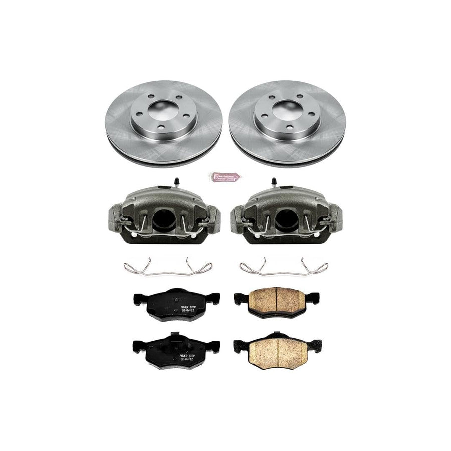 Power Stop KCOE1930 1-Click Autospecialty OE Replacement Brake Kit with Calipers For Ford Escape 2001-2007, Mazda Tribute 2001-2006, Mercury Mariner 2005-2007 [Model Specific]