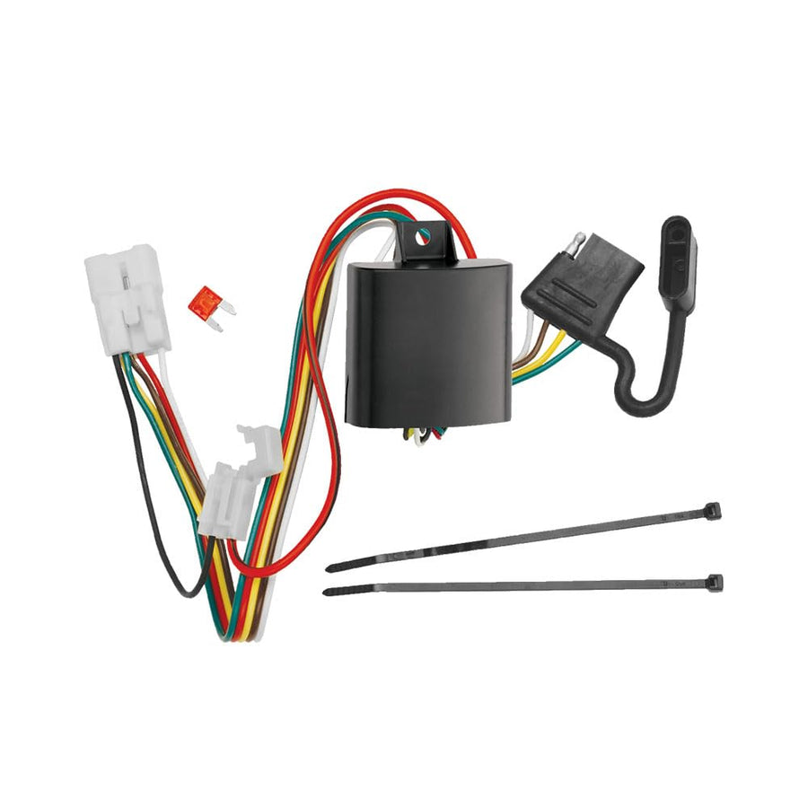 T-One® Tekonsha Harness T-Connector, 4-Way Flat, Compatible with Select Subaru Crosstrek, Forester, Outback, XV Crosstrek Black