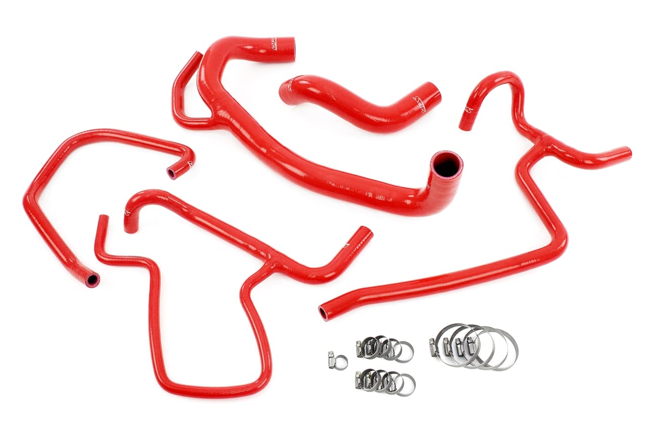 High Temp HPS Reinforced Silicone Red Radiator and Heater Coolant Hose Kit, 57-1616-RED
