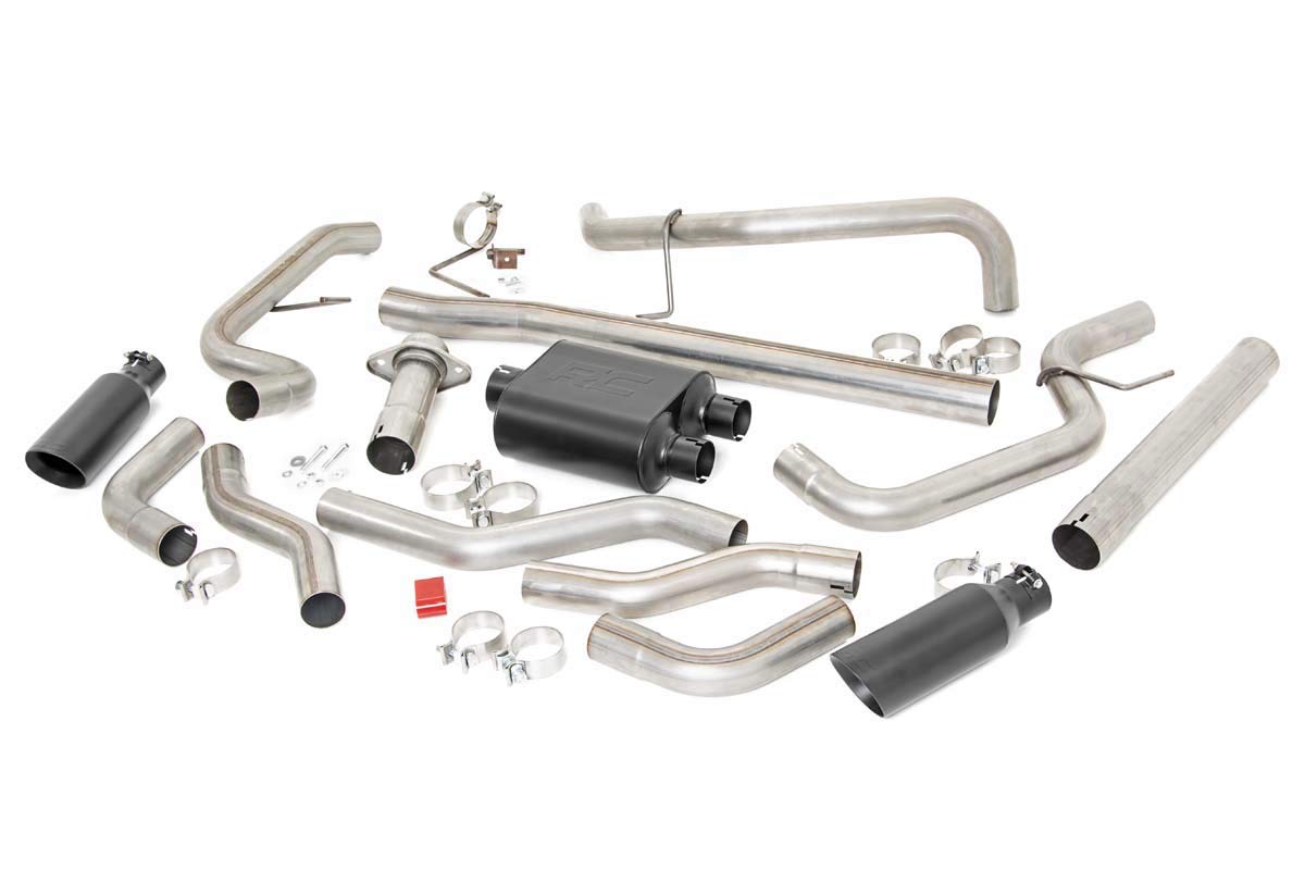Dual Rough Country Cat-Back Exhaust for 2009-2014 F-150 2WD/4WD | V8-96010