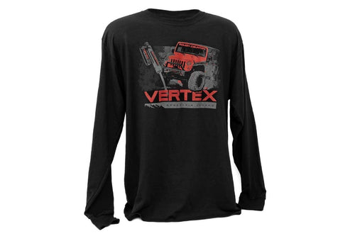 Rough Country Long Sleeve T-Shirt | Vertex | Black | 3XL - 840903XL