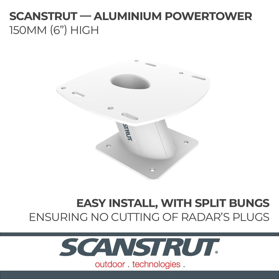 Aluminum Powertower Scanstrut APT-150-01 for Radomes, Open Array, and Small SatCom/TV Antenna - 6"
