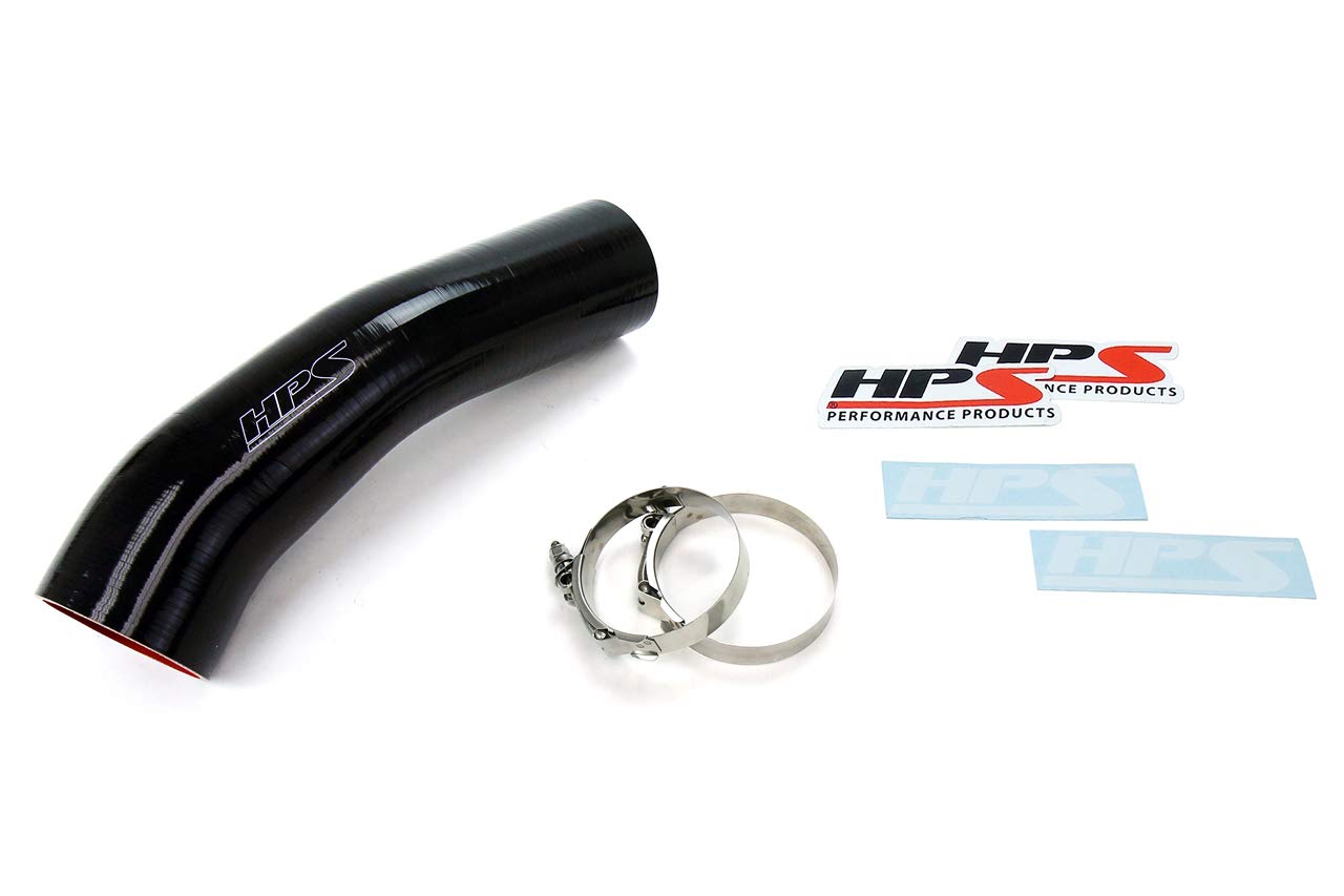 HPS Performance Silicone Black Air Intake Hose Kit Compatible for Lexus 1996 1997 LX450 FJ80 4.5L I6 Toyota 1995 1996 1997 Land Cruiser FJ80 4.5L I6, 57-1289-BLK