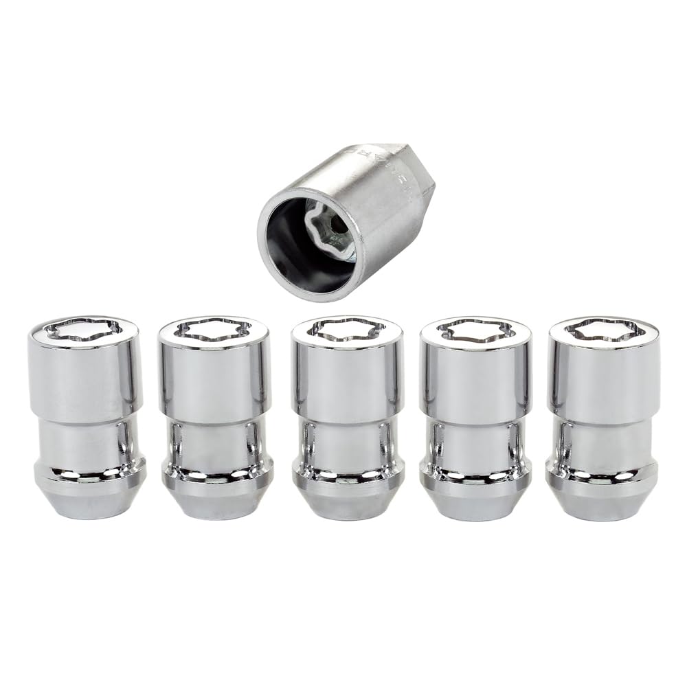 Chrome Cone Seat McGard 24532 Wheel Locks (7/16" - 20 Thread Size), 5 Locks / 1 Key