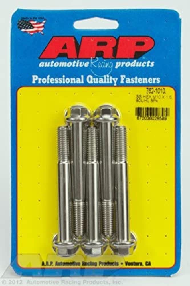 ARP Hex M10 x 1.5 x 80 SS Bolts (5/pkg)