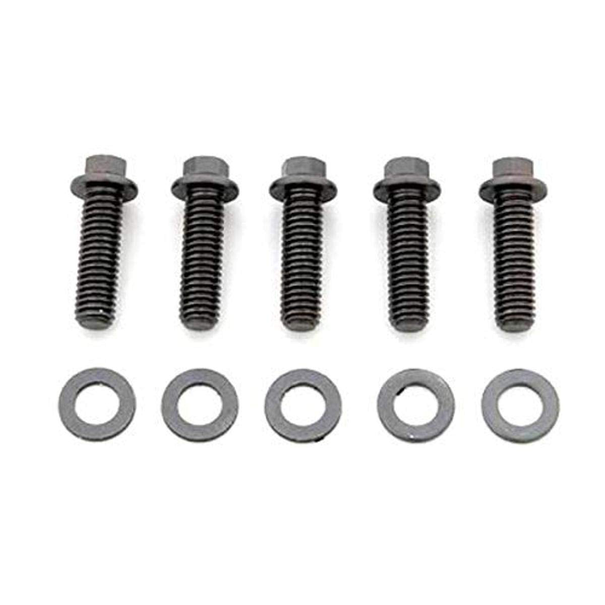 ARP 640-1250 12-Point Bolt Black Oxide 1/4-20" RH Thread 1.250" UHL with 5/16" Socket and Washer, (Set of 5)