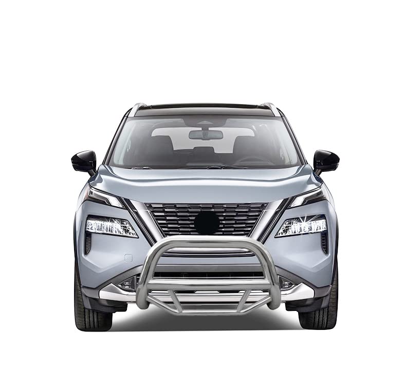 Max Bull Bar Black Horse No Skid Plate Stainless Steel Compatible with 2021-2023 Nissan Rogue-MBS-NIA902