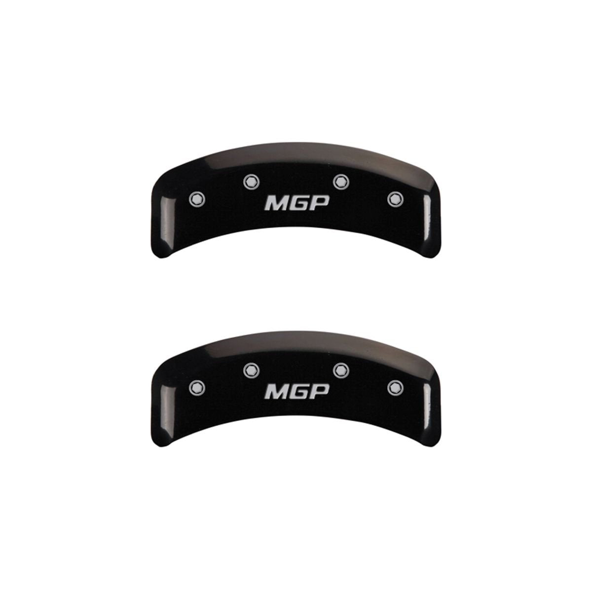 MGP Black Caliper Covers 28161SMGPBK - Engraved Front & Rear, Set of 4