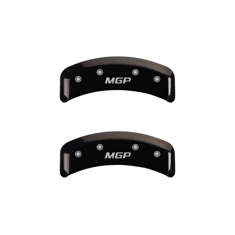 MGP Black Caliper Covers 28161SMGPBK - Engraved Front & Rear, Set of 4