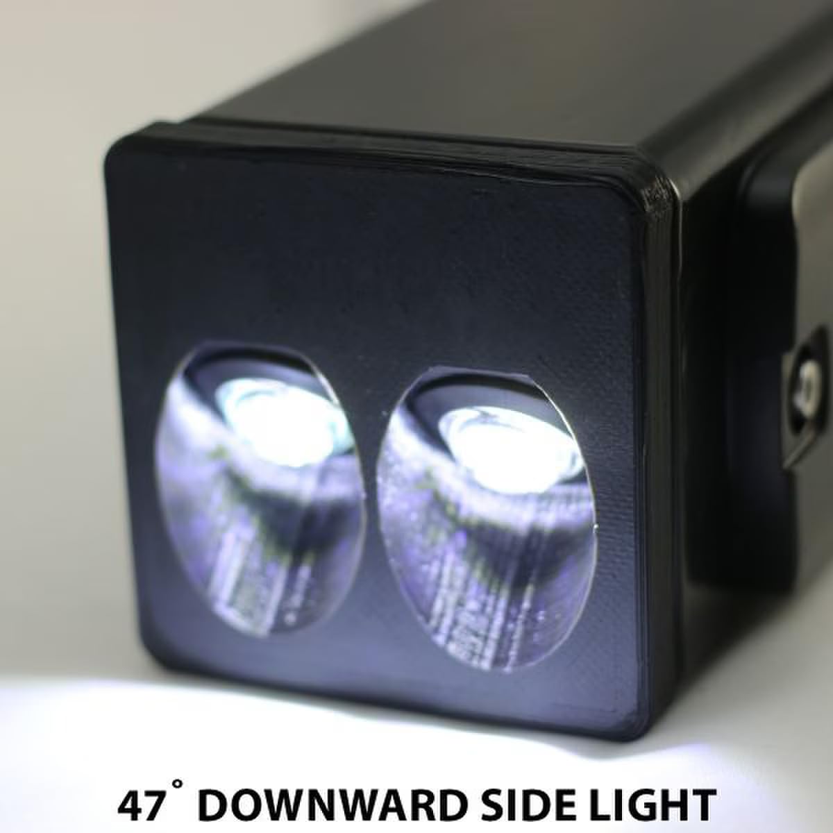 2020-2024 Chevy GMC 1500 Reverse Hitch Bar 7in LED Flood Lighting Heavy Duty Bolt-On Blacked Out Kit with Heated Lens and Dual End Light Cap