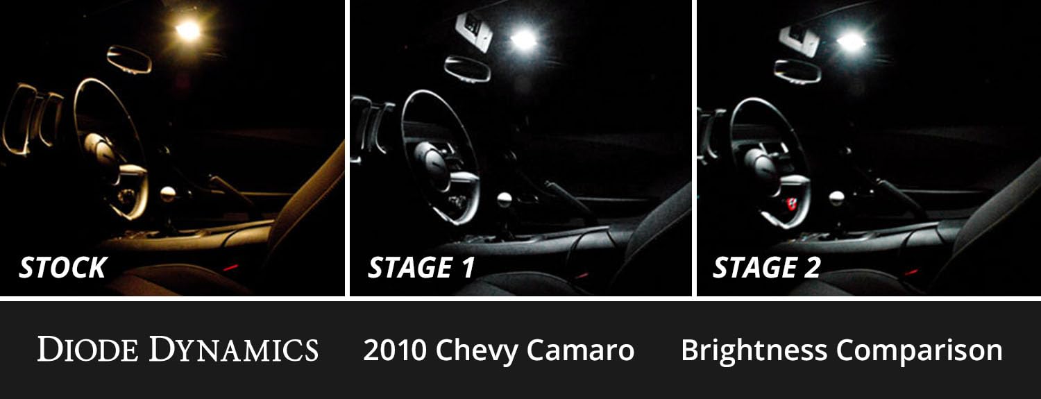 Diode Dynamics interior bulb pack LED compatible with Chevrolet Camaro 2010-2015, Stage 1