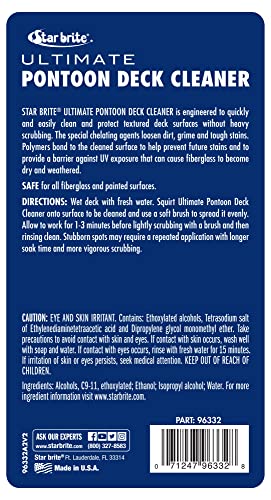 Ultimate STAR BRITE Pontoon Deck Cleaner - Lift Dirt & Stains from All Carpets, Woven, Foam & Textured Surfaces - 32 OZ (096332)