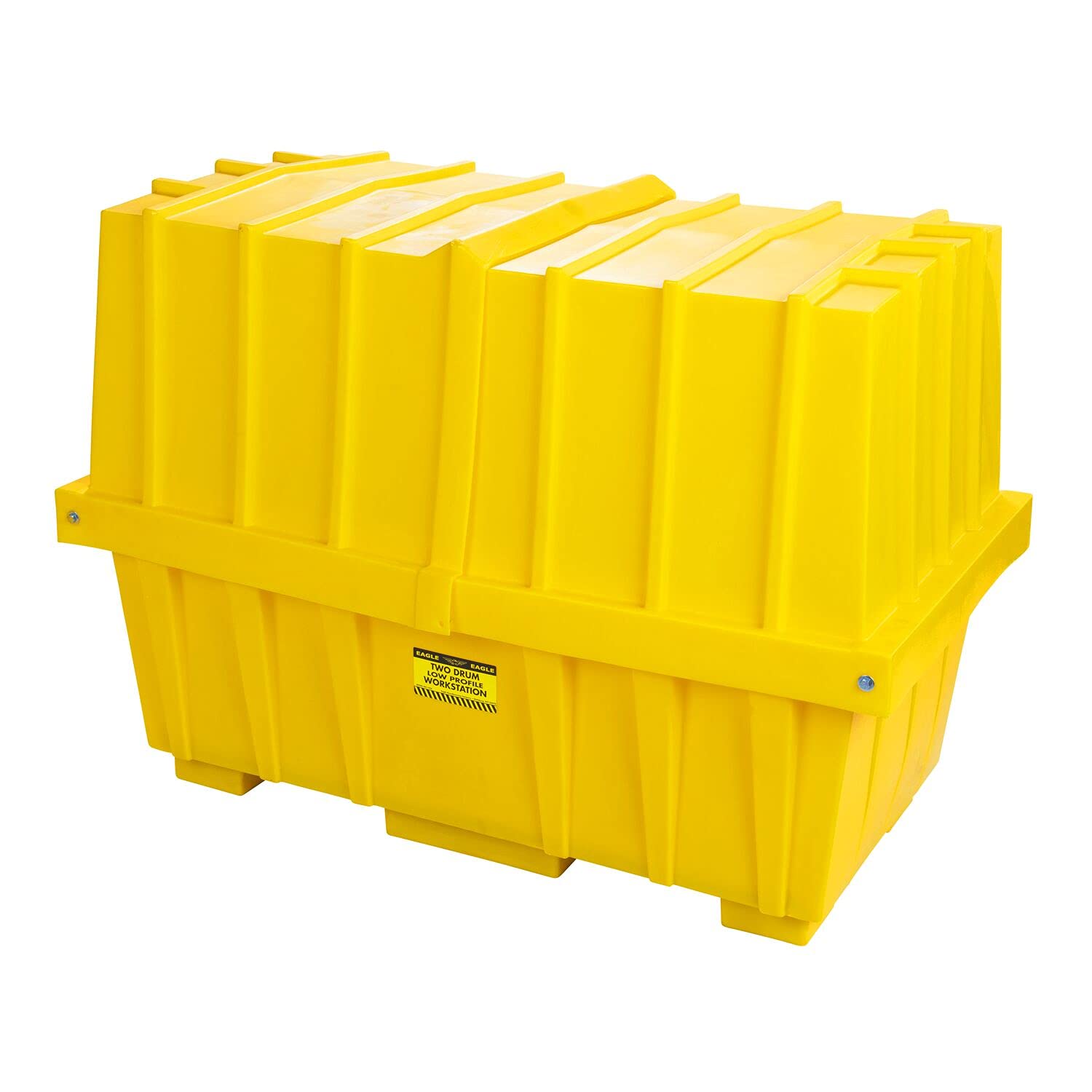 Eagle Low Profile 1626 Workstation with Cover, 2 Drum, 60" Width x 46" Height x 34" Depth, 110 Gallon Capacity
