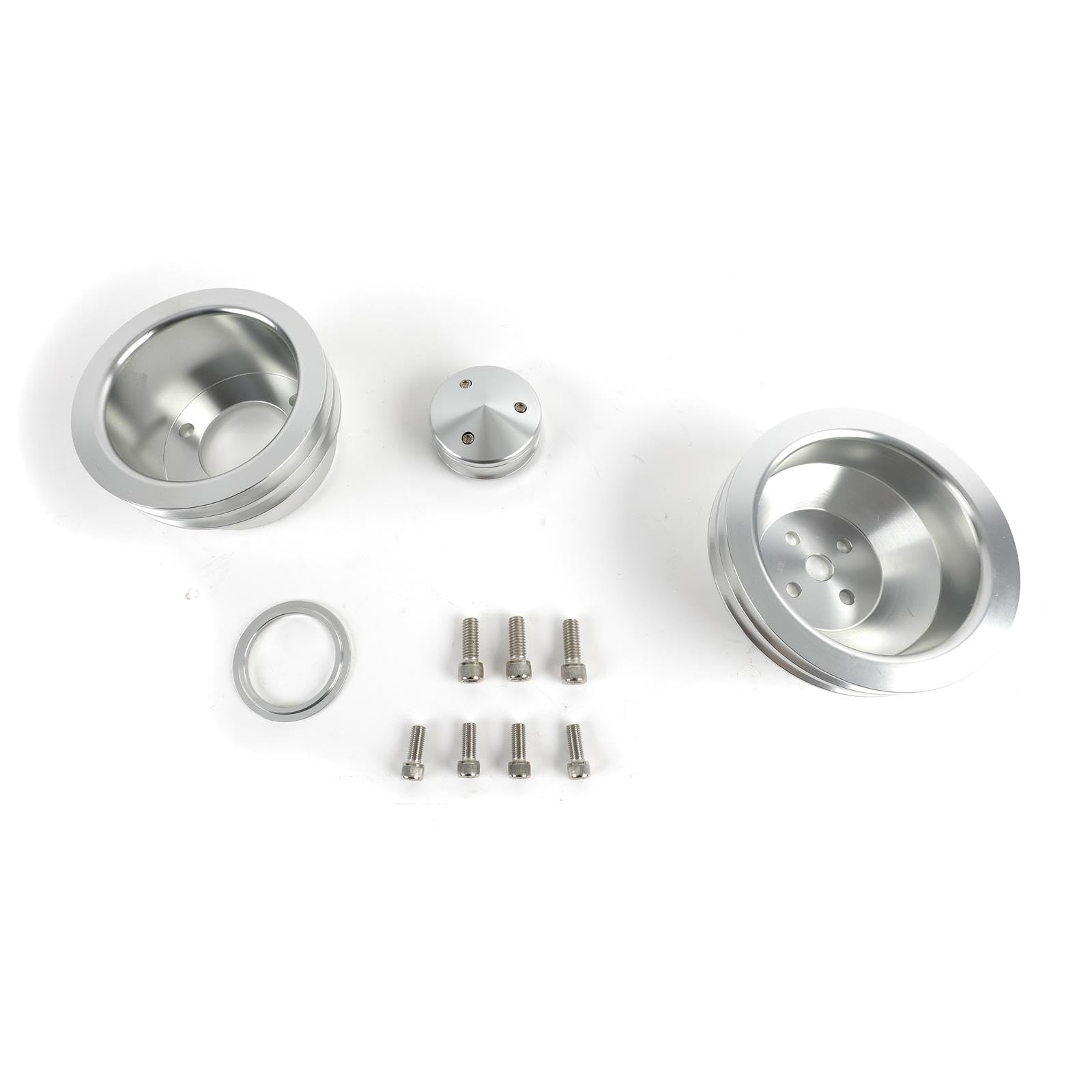 B-F102 Scott Drake 1965-1969 289-302 Billet Pulley Kit Double Groove