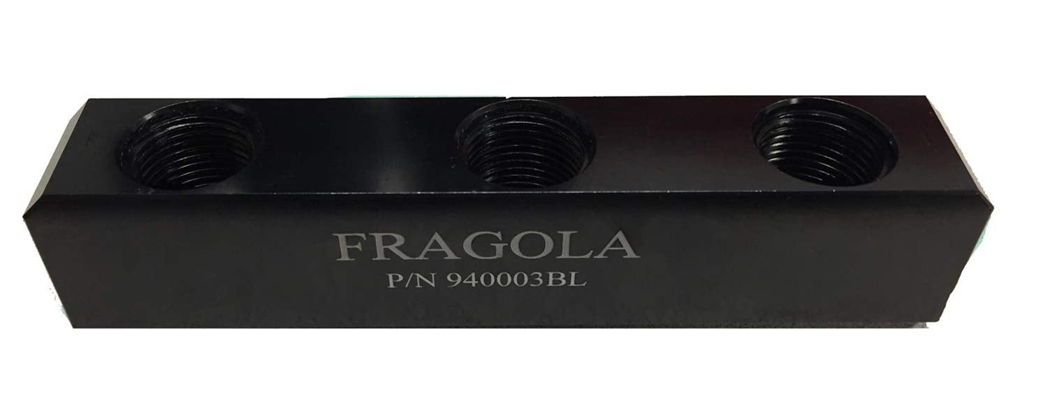 Three Port Fragola Performance Systems #10 Female Fuel Pressure Log 940003-BL