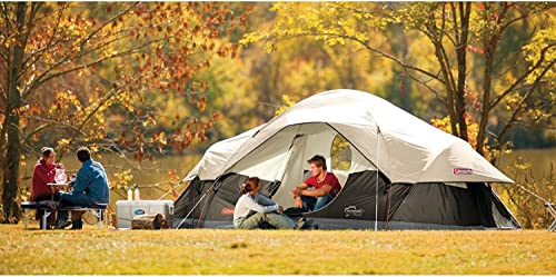 8-Person Coleman Tent for Camping | Red Canyon Car Camping Tent, Black