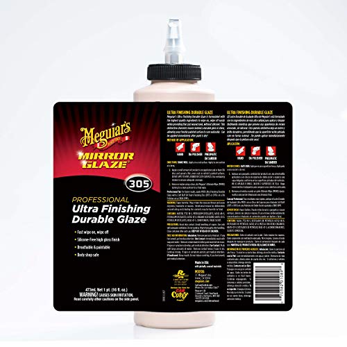 Mirror Glaze Meguiar's M30516 Ultra Finishing Durable Glaze, 16 Fluid Ounces