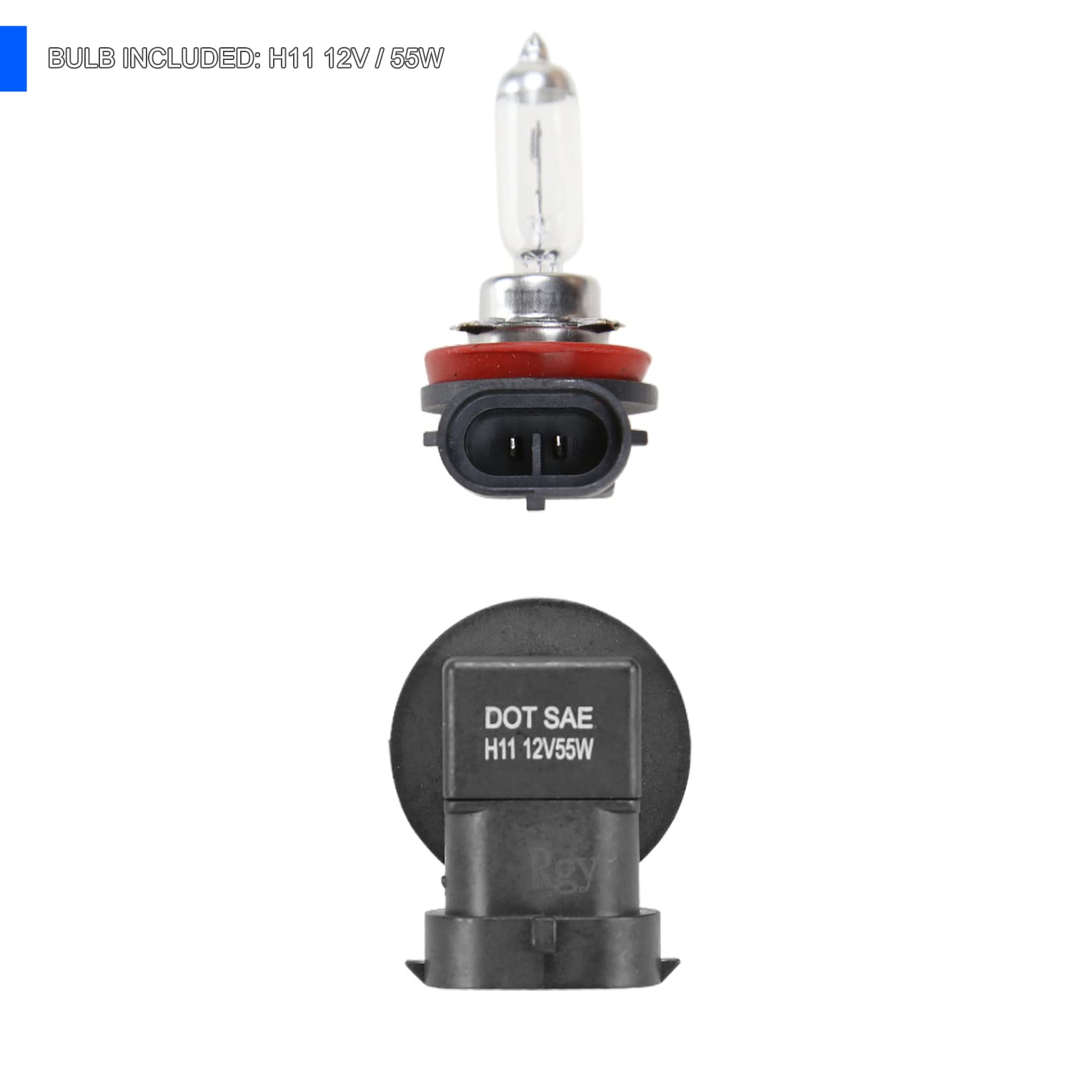 Fog Lights SPEC-D TUNING + H11 Bulbs + Switch Compatible with 2011-2015 Ford Explorer, L+R Pair Assembly