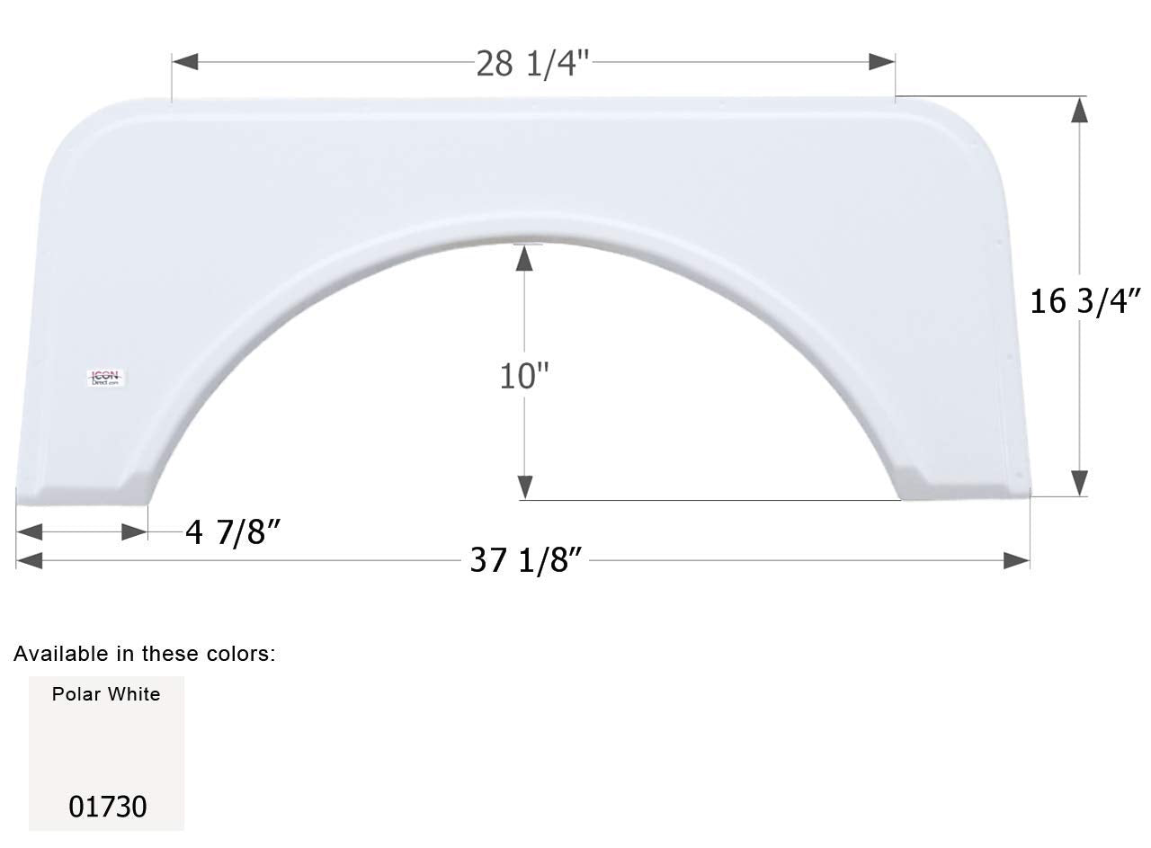 Fender Skirt ICON, Single, Kit, FS1730, Polar White