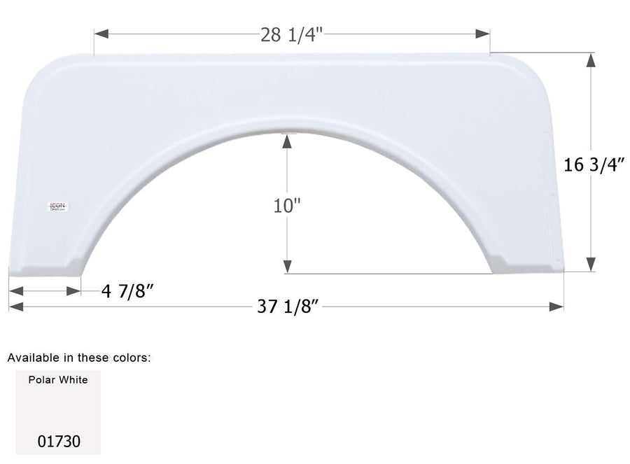 Fender Skirt ICON, Single, Kit, FS1730, Polar White