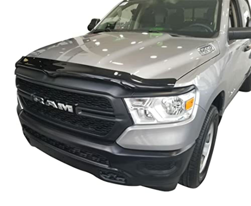 TrailFX Bug Shield for New Model Ram 1500 2019-2024 Smoke Acrylic Wrap-Around Low Profile Durable Acrylic No Drilling Installation TrailFX 8720H