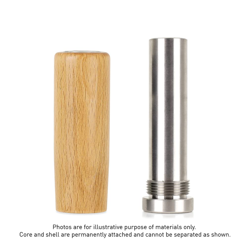 Mishimoto Wood Shift Knob, Tall Steel Core Beech Wood