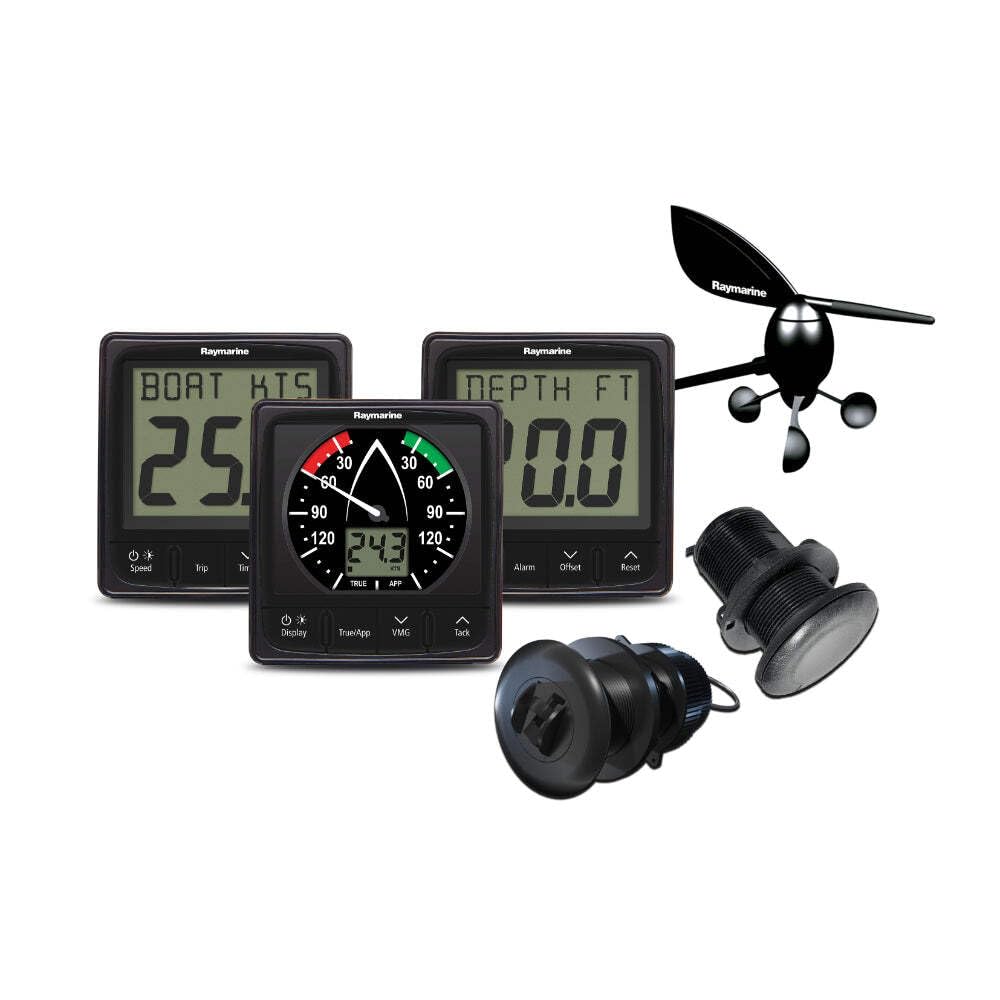 i50/i60 Wind, Speed, Depth System Pack w/Transducers Raymarine