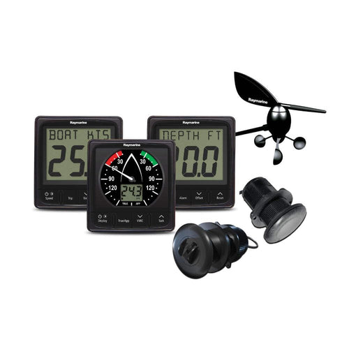 i50/i60 Wind, Speed, Depth System Pack w/Transducers Raymarine