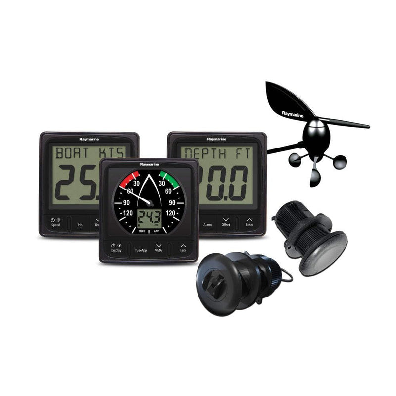 i50/i60 Wind, Speed, Depth System Pack w/Transducers Raymarine