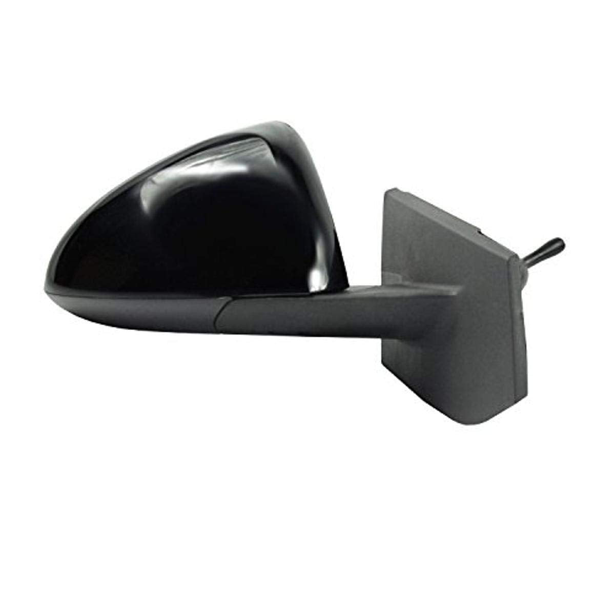 Fit System Mirror Passenger Side for Chevrolet Spark LS, LT Model, Textured Black w/PTM Cover, Foldaway, Manual Remote