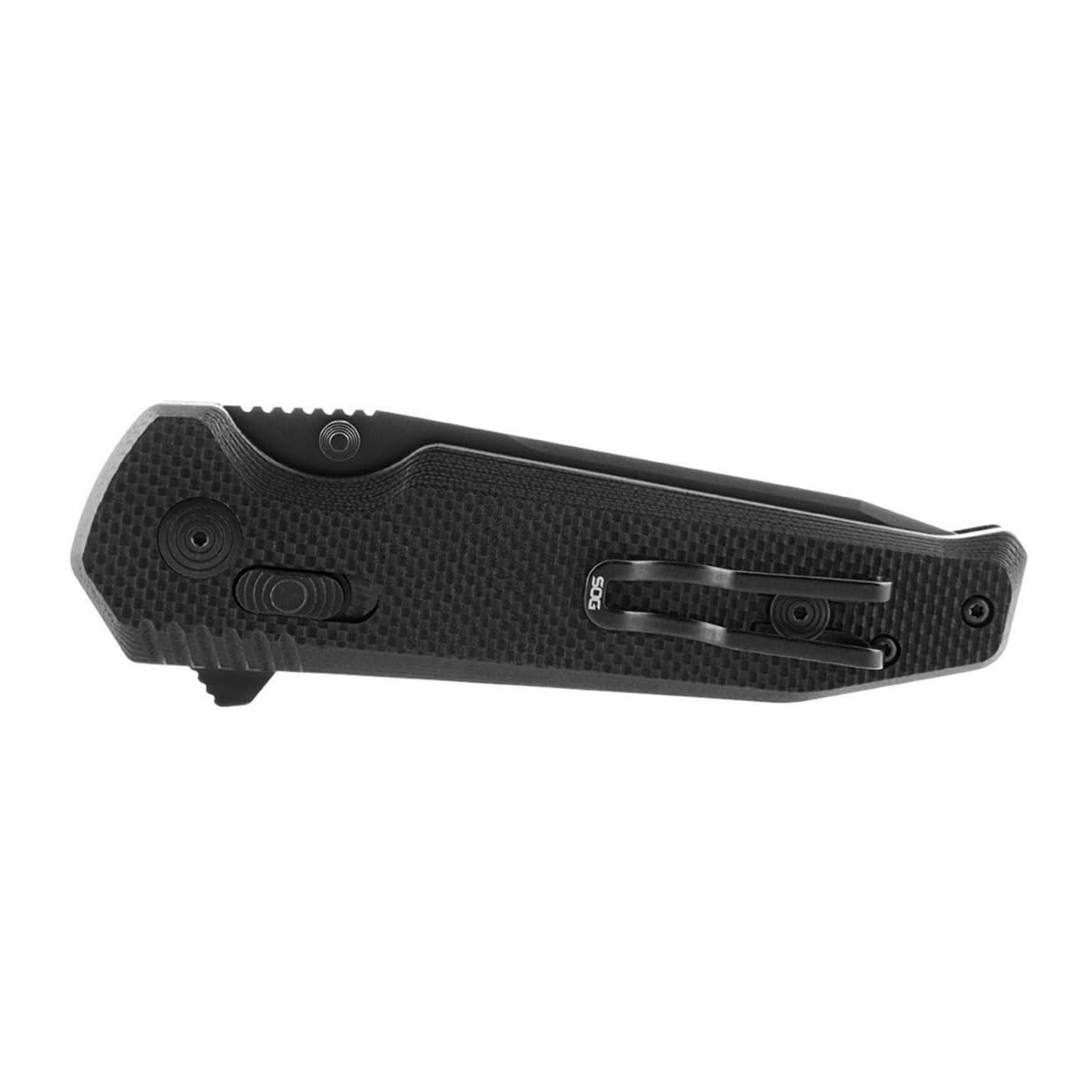 SOG VISION XR Professional CTS XHP Stainless Steel Ambidextrous Folding Knives | Single-Handed Opening | XR Lock, Black, Partially Serrated